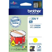 Brother tintes oriģinālā tinte Lc-22Uy. dzeltena Tusz tusz oryginalny Yellow