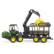 Bruder iekrāvējs John Deere 1210E ar satvērēju un 4 koku celmiem 02133 Chwytakiem pniami drzewa
