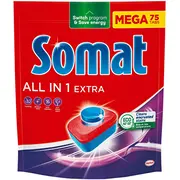 Cilnes Discomater somat visi ar 1 papildu 75 Pce Tabs Dishwashin Somat Allin1 Extra 75Pce