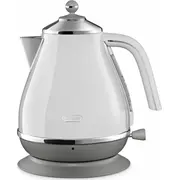 Delonghi Virdulys Kboc2001W Elektriskā tējkanna. 3000 W. 1.7 L. Nerūdijantis plienas. 360 rotācijas bāze. Baltas Czajnik Electric. rotational base.