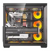 Darkflash Case C280 datora korpuss Melns 7 ventilatori Obudowa komputerowa czarna