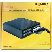 Delock 47220 paneļa diskdziņa nodalījums Melns Panel drive bay Czarny