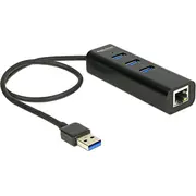 Delock 62653 Hub Usb 1X Rj-45 3X Usb-A