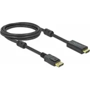 Delock Cable Active Displayport 1.2 līdz Hdmi kabelis 4K 60 Hz Av adapteris  melns Adapter to Black