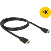 Delock Hdmi  Hdmi kabelis melns 84752 Kabel 1M czarny