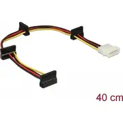 Delock strāvas kabelis Stromkabel Molex 4Pin - 4X Sata 15 Pin St/Bu 0.40M Kabel