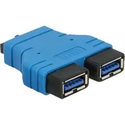 Delock Usb adapteris 65670 iekšējais 3.0 Pfostenbuchse 20 Pin zu 2X Usb-A Buchse Adapter Interner