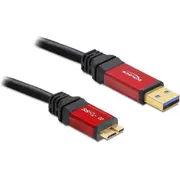 Delock Usb kabelis Usb-A  Red 82762 Kabel Usb-A microUSB Czerwony
