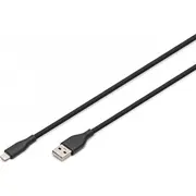 Digit Usb Silikona uzlādes kabelis. Usb-A Lightning 1M. 2.0. 12W. melns Silicone charging cable. black