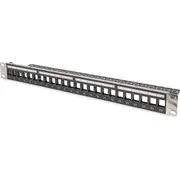 Digitus Patch panelis trapeces pielikuma slots. melns Dn-91411-Lf Panel 19 1U 24X slot keystone Czarny