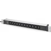 Digitus Zub 1U Alumīnija Pdu montējams plauktā Aluminium rackmountable