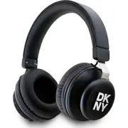 Dkny austiņas Bluetooth uzliekamās Dkbhs6Puslk melns/melns metāla logotips Nauszne czarny/black Metal Logo
