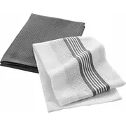 Douceur dInterieur Cotton virtuves dvieļi Grand Chef. pelēki. 2 gab. Kuchenne szare. sztuki