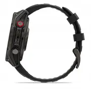 Fenix Pro 47 mm Amoled Sapphire oglekļa pelēks Dlc titāns ar melnu/oļu pelēko silikona joslu 753759350918 Carbon grey titanium with Black/Pebble silicone band