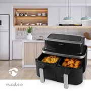 Fryktrozka Nedis Kaaf320Bk Frytkownica 2X4.2L