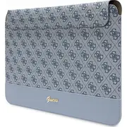 Guess 4G svītru metāla logotipa datora uzmava  piezīmjdatora maciņš Zils Etui Stripe Metal Logo Computer Sleeve na notebooka 14 Niebieski