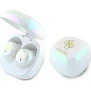 Guess Bluetooth austiņas Gutwsj144Esh Tws dokstacija balts/balts zaigojošs 4G drukāts logotips Headphones docking station white/white Iridescent Printed Logo