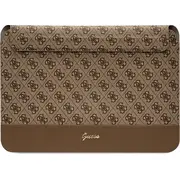 Guess Sleeve futrālis Gucs14Ps4Sgw 14 brūns/brūns 4G svītru metāla logotips Etui brown Stripe Metal Logo