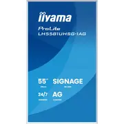 Iiyama Lh5581Uhsg-1Ag Signage Displejs Interaktīvais plakanais panelis 138.7 cm 54.6 Wi-Fi 500 Cd/M² 4K Ultra Hd balts procesors Android 10 24/7 signage display Interaktywny panel Procesor wbudowany