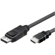 Kabelis Techly Displayport Hdmi 1M melns Icoc-Dsp-H12-010 Kabel czarny