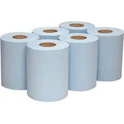 Kimberly-Clark Wypall Reach higiēniski papīra dvieļu ruļļi ar atritināmu centru zils Higieniczne papierowe rolce centralnym odwijaniem Niebieskie
