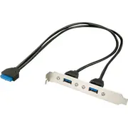Lindy aizmugures panelis 2X 33096 Panel tylni Usb