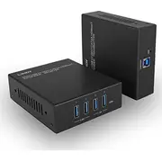 Lindy Av signāla pārraides sistēma Usb 3.2 Gen 1 Cat.6A Hdbaset Extender 100M System przekazu