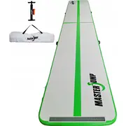 Master Airtrack piepūšamais vingrošanas paklājiņš 600 x 100 10 cm pelēks-zaļš Dmuchana Mata Gimnastyczna Grey-Green