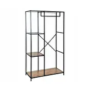 Metāla grāmatu skapis ar 4 Mdf plauktiem. 90 x 40 167 cm Metalowy Mdf.