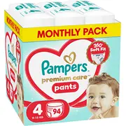 Pampers Autiņbiksītes Premium Care 4 9-15 kg. 94 gab. Pieluchomajtki szt.