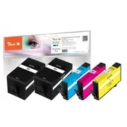 Peach Pi300-978 tintes kasetne 5 gab. Melna nomaiņa. ciāna. purpursarkana. dzeltena Tuszem szt. Zamiennik Czarny. Cyjan. Purpurowy.