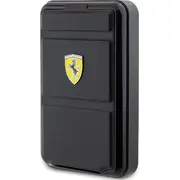 Powerbank Ferrari Wireless 15W Fepb10Msplek 10000 mAh ar statīva funkciju melns/melns metāla logotips Magsafe Bezprzewodowy standu czarny/black Metal Logo