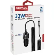 Prome automašīnas lādētājs 33W zibens Usb-C Promate Powerdrive-33Pdi Car charger Lightning