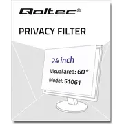 Qoltec filtrs Rodo privatizācijas 24 collas 1610 Melns -51061 Filtr prywatyzujacy cale Czarny