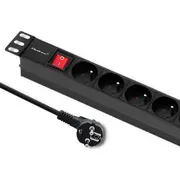 Qoltec Strāvas sloksne Rack skapim 1U 16A Pdu 8Xfrench 2M 54471 Listwa do szafy