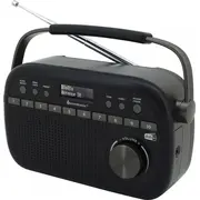 Radio Soundmaster Dab280 portatīvais analogais un digitālais melns Analogowe cyfrowe Czarny