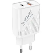 Savio La-04 lādētājs 1X Usb-A Usb-C 3 A 1787921