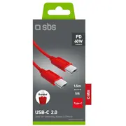 Sb Kabel Sbs Tecabletissuetccr Usb-C 1.5M oplocie czerwony
