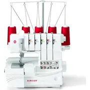 Singer Smo 14T968 Professional Overlocker/ 1300 dūrieni minūtē/ Pilnībā automātiska pašregulējoša spriegojuma sistēma/ Balta šujmašīna Maszyna do szycia Stitches-Per-Minute/ Fully Automatic Self-Adjusting Tension System/ White