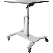 Startech Mobile Sit Stand Workstation Melns un Sudrabs 80 cmx60 cm Czarno-Srebrne