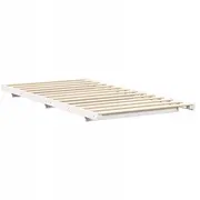 Balts gultas rāmis 80 x 210 cm Priedes masīvkoks Lumarko Lite drewno sosnowe