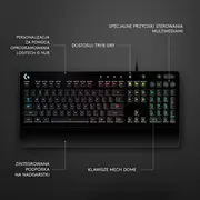 tastatūra 920-008089 Klawiatura Logitech G213 Prodigy