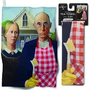 Tējas dvieļi amerikāņu gotikas virtuves dvielis Tea Towels kuchenny American Gothic