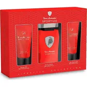 Tonino Lamborghini Sportivo komplekts tualetes ūdens aerosols 125Ml balzams pēc skūšanās 100Ml dušas želeja Zestaw woda toaletowa spray balsam po goleniu pod prysznic