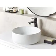 Beliani izlietne Keramikas galda  36 cm gandrīz balta Calig Umywalka nablatowa ceramiczna biel