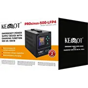 Ups Kemot avārijas barošanas avots Prosinus-500-Lfp4 pārveidotājs ar tīru sinusoidālo vilni un uzlādes funkciju 12V 230V 500Va/300W Zasilacz awaryjny przetwornica czystym przebiegiem sinusoidalnym