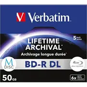 Verbatim 1X5 Blu-Ray atskaņotājs M-Disc Bd-R 50Gb 6X ātrums. Jewel Case Odtwarzacz Speed.
