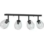 vidaXL melna. caurspīdīga metāla. stikla viena izmēra griestu lampa Czarny. Przezroczysty Metal. Jeden rozmiar Lampa sufitowa