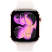 Viedpulkstenis Apple Watch 11 Gps 46 mm Rose Gold Alu Sport Band S/M Pink Mev64Et/A Smartwatch 46Mm