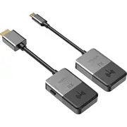 Vision raidītājs tiek pievienots jūsu klēpjdatora Usbc pieslēgvietai Nosūta Hdmi bezvadu režīmā līdz 10 m Uztvērējs displeja portam Izšķirtspēja 4K pie 30 Hz optimizēta izkārtņu un prezentāciju lietojumprogrammām Transmitter jest do portu laptopa bezprzewodowo Odbiornik przy optymalizowanydo z